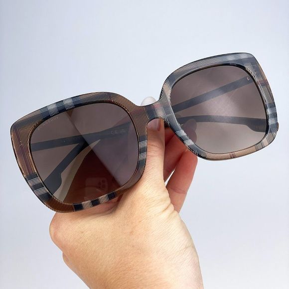 Burberry BE4323 400513 Sunglasses Check Brown Gradient Brown Square Women main image 12